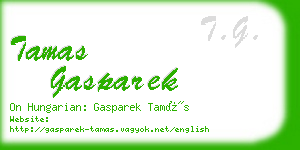 tamas gasparek business card